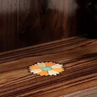 close view  of Peethika Teak Wood Mandir (Brown) 