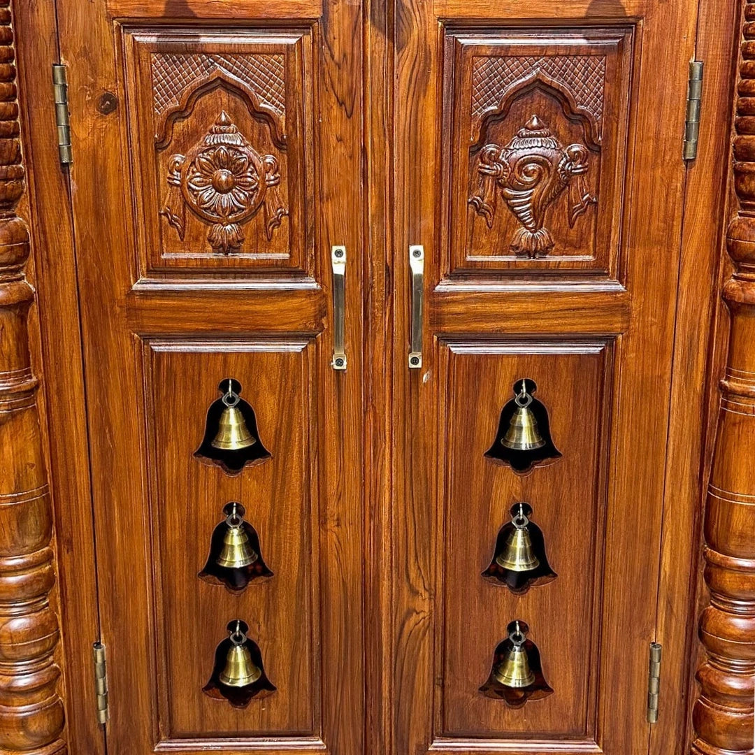 close view of  Sara Teak Wood Mandap (Teak) 
