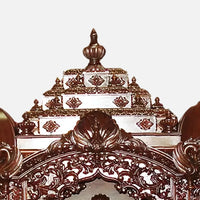 close view  of Sharika Teak Wood Mandap (Brown) 