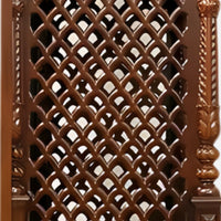 close view  of Shivaya Teak Wood Mandap (Brown) 