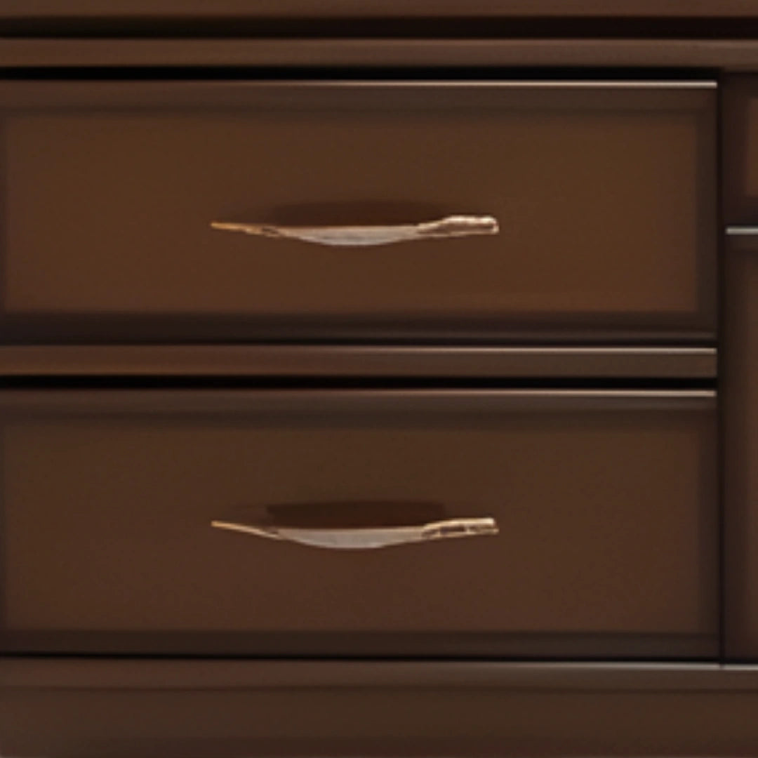 close view  of  Shripadam Teak Wood Mandap (Brown) 