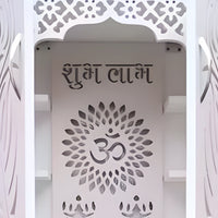 close view of Sumedhaa Teak Wood Mandap (White)   