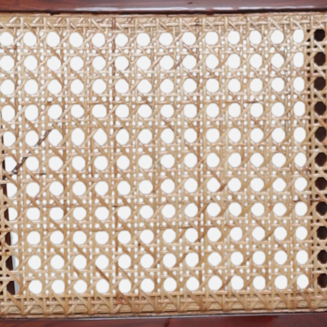 close view  of Tessaro Teak Wood Dining Chair (Brown) 