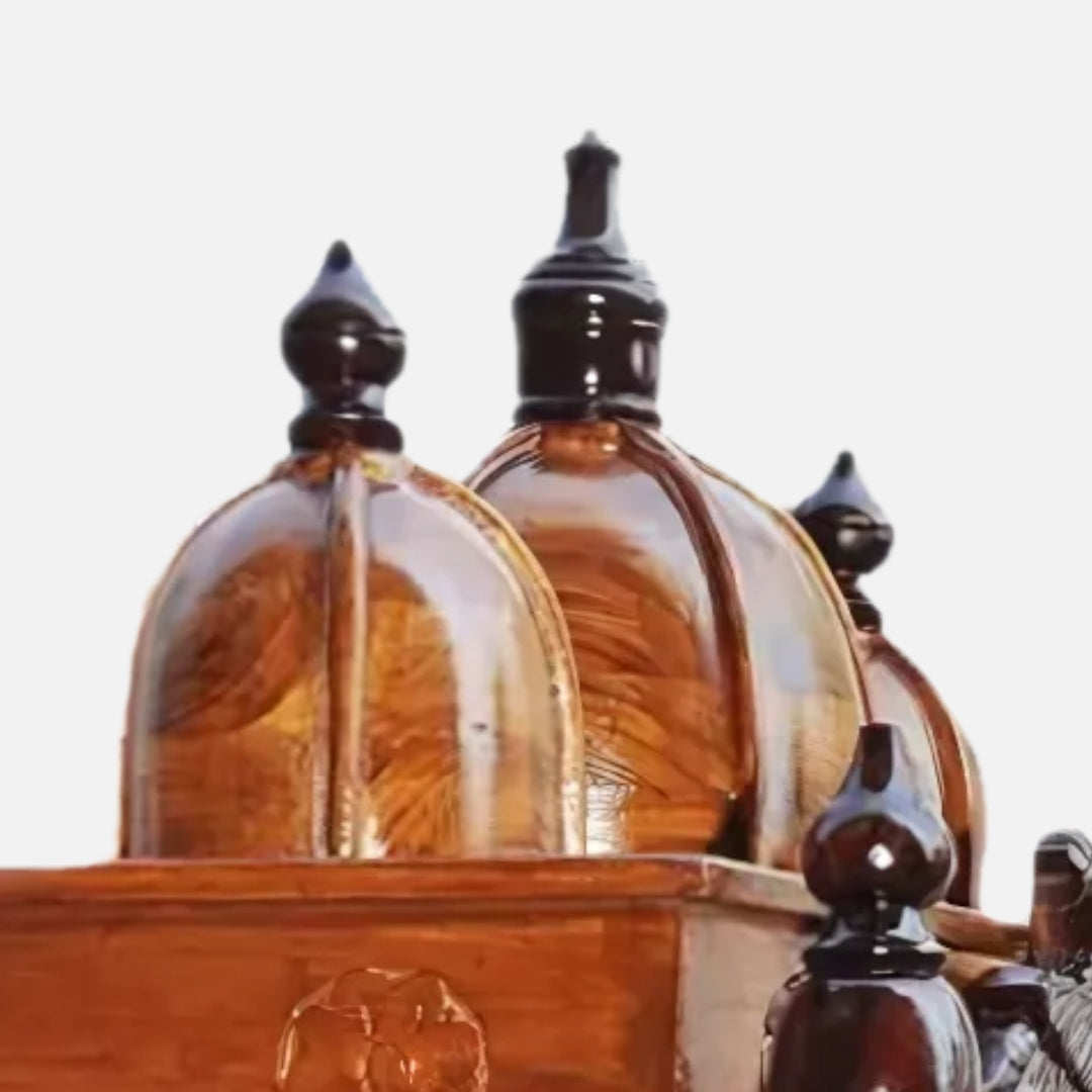 close  view of Triveni Teak Wood Mandap (Teak) 