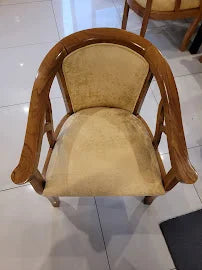 Customer photo: upholstered wooden chair in their home