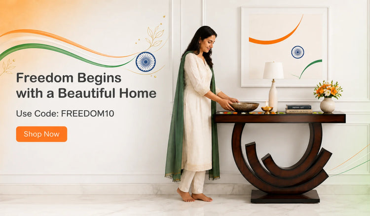 freedom sale console table banner