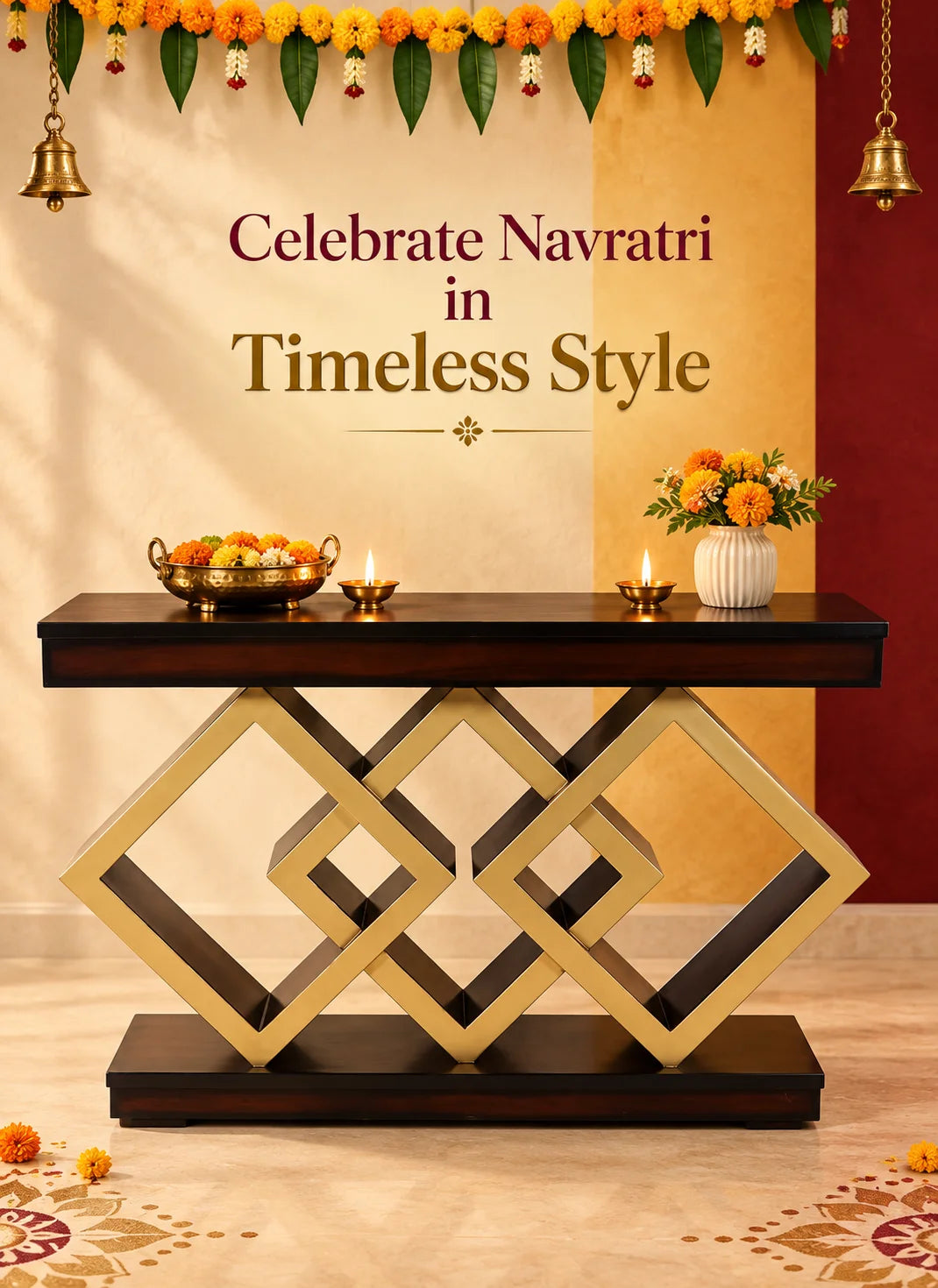 wooden console table