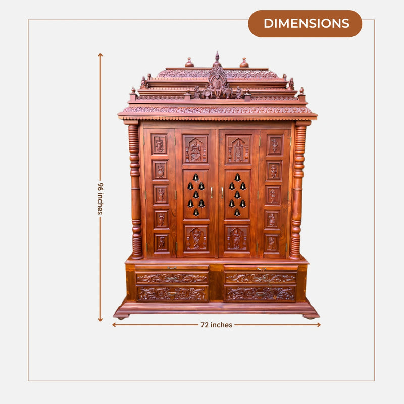 Anandita Teak Wood Mandap (Teak) dimensions
