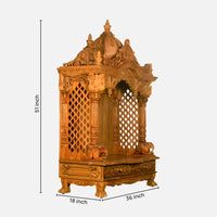 dimensions Mayuram Teak Wood Mandir (Teak) 