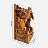 dimensions Suchetana Teak Wood Mandir (Teak) 