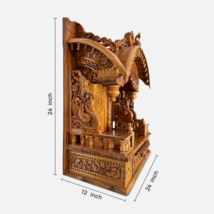 dimensions Suchetana Teak Wood Mandir (Teak) 