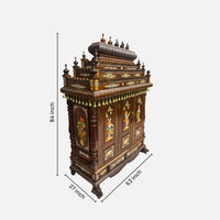 dimensions of Mahaprabh Teak Wood Mandap (Brown)