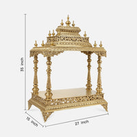 dimensions  of Aishwarya Teak Wood Mandir (Gold)    