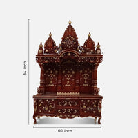 dimensions of Amba Teak Wood Mandap (Cherry) 