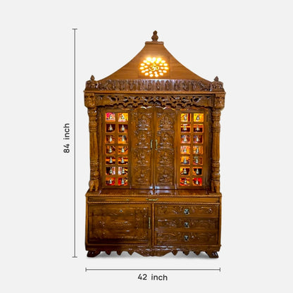 dimensions of Ameya Teak Wood Mandap (Teak)   