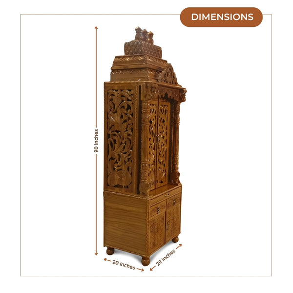 dimensions  of Anantesh Teak Wood Mandap (Teak) 