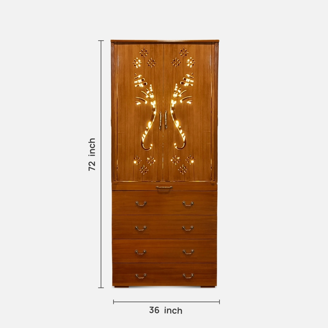 dimensions of Anugraha Teak Wood Mandap (Teak)  