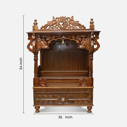 dimensions  of Archika Teak Wood Mandir (Teak) 