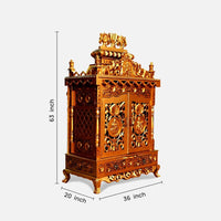  dimensions  of Archisha Teak Wood Mandap (Gold) 