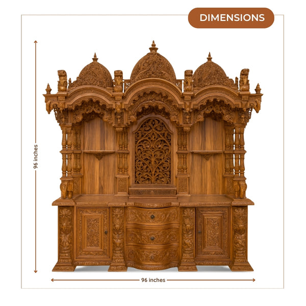 dimensions   of Archit Teak Wood Mandap (Teak) 