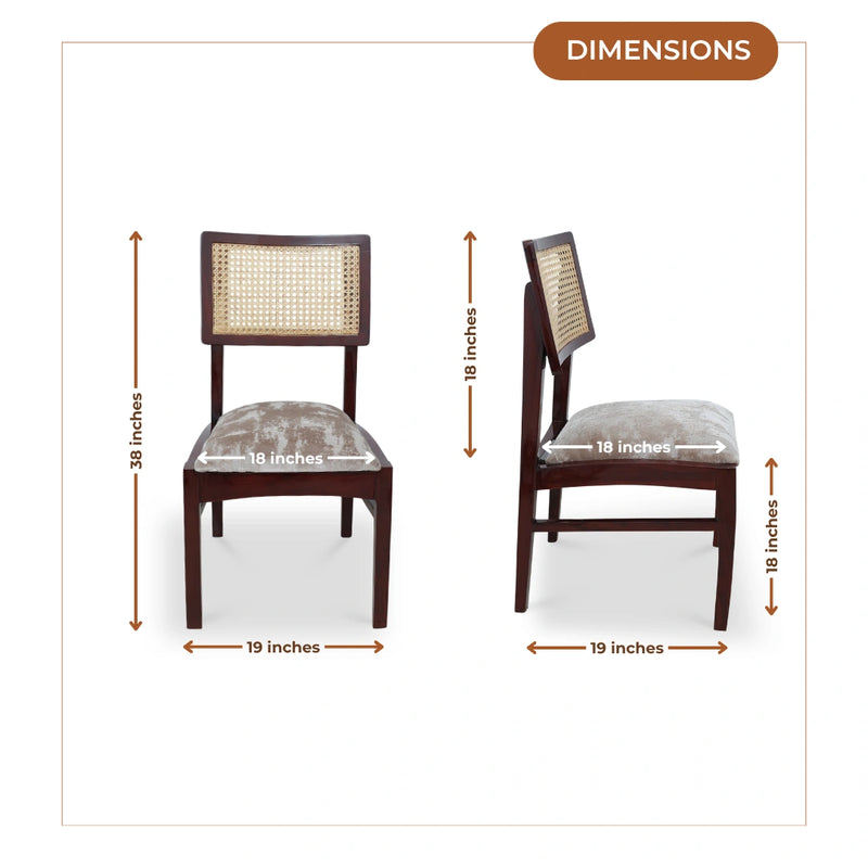 dimensions of Astoria Teak Wood Dining chair (Brown)