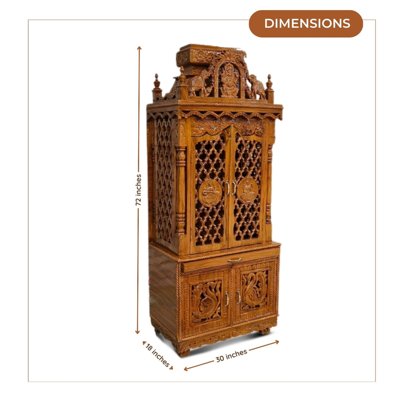 dimensions of Deepashri Teak Wood Mandap (Teak) 