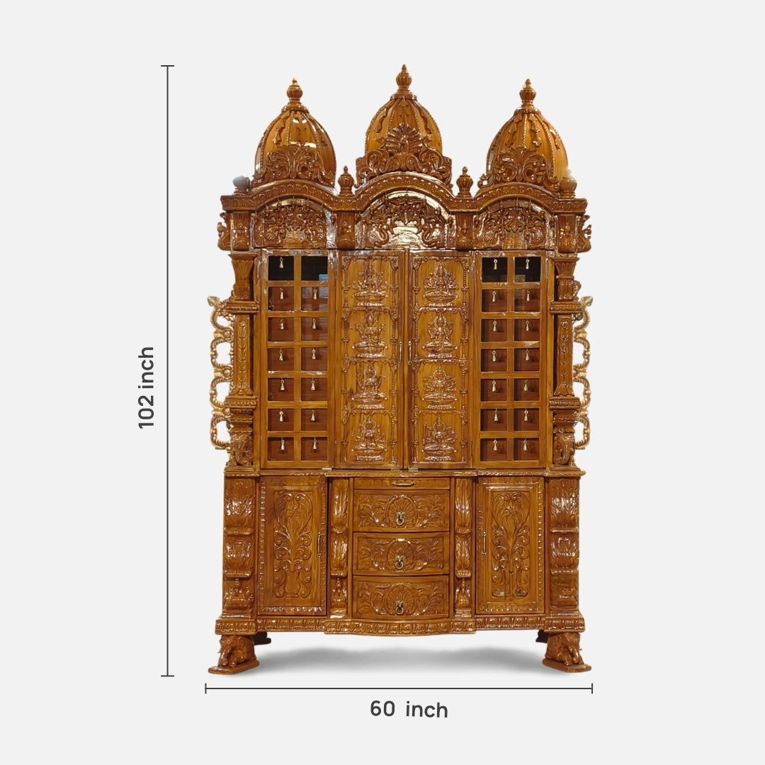dimensions  of  Deepmala Teak Wood Mandap (Teak) 