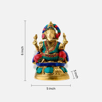 dimensions  of Ganesha Brass Idol 9