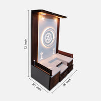 dimensions of Hamsika Teak Wood Mandap (Brown) 