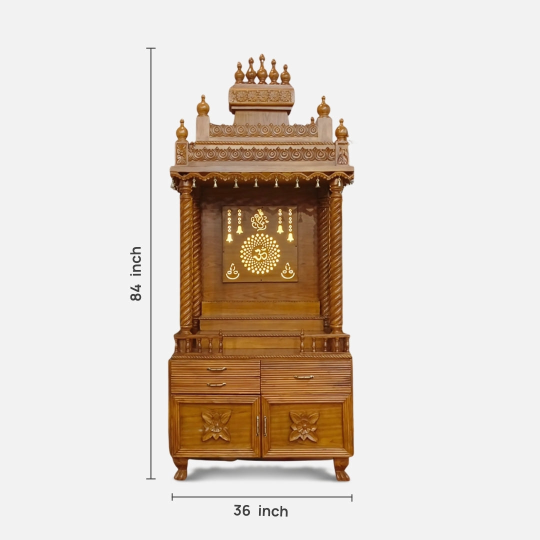 dimensions of Karuna Teak Wood Mandap (Teak)
