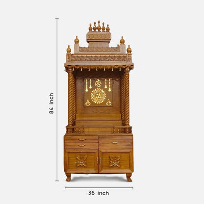 dimensions of Karuna Teak Wood Mandap (Teak)