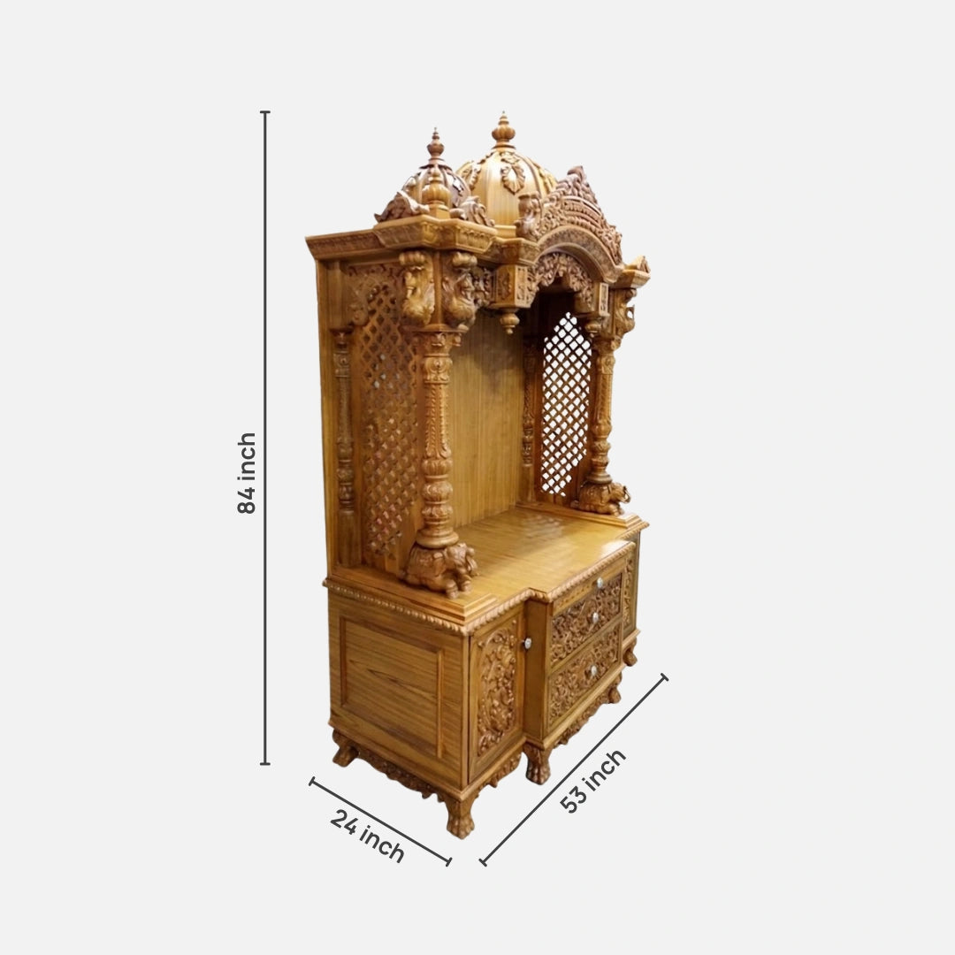dimensions-of Lepakshi Teak Wood Mandap (Teak)