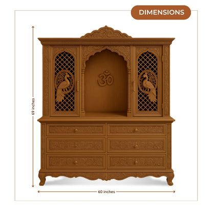 dimensions   of Mangalam Teak Wood Mandap (Teak) 
