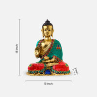 dimensions of Meditating Buddha Brass Idol