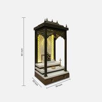 dimensions  of Ompeeth Teak Wood Mandap (Brown) 