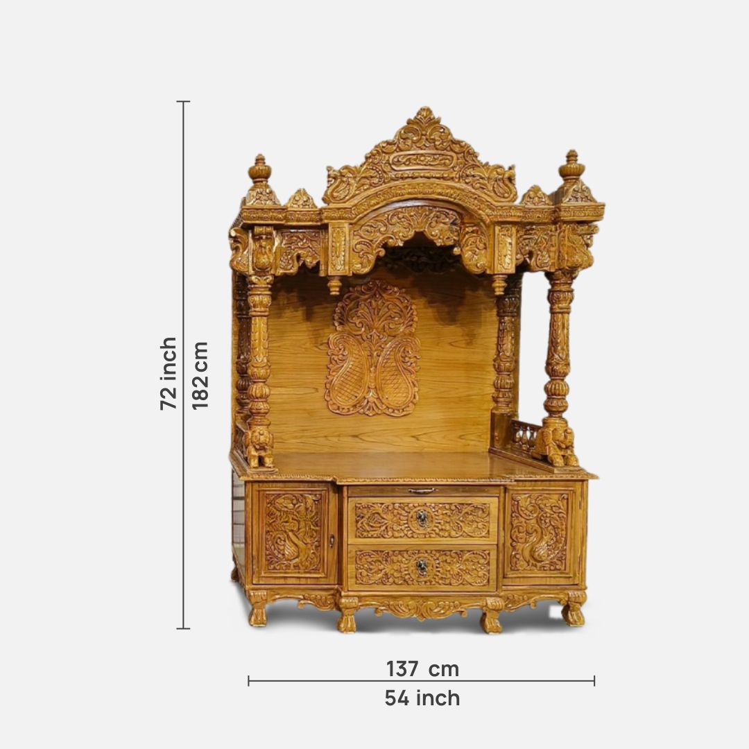 dimensions of Padmavedi Teak Wood Mandap (Teak) 