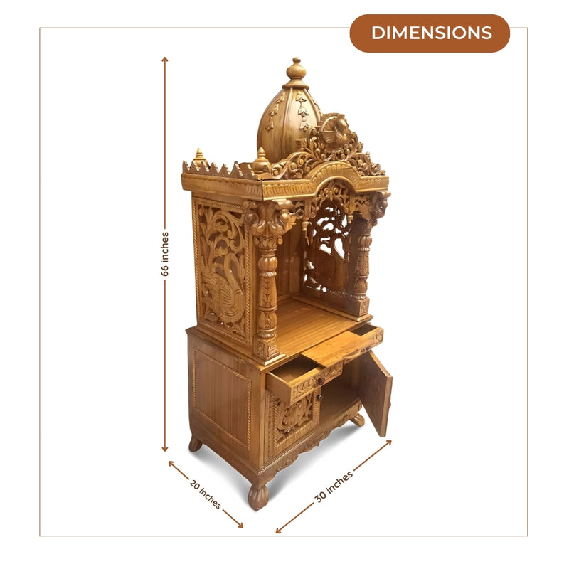dimensions  of Pranidhi Teak Wood Mandap (Teak) 