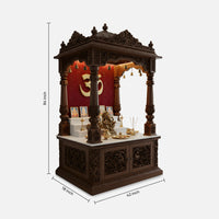 dimensions of Raktashri Teak Wood Mandap (Brown) 