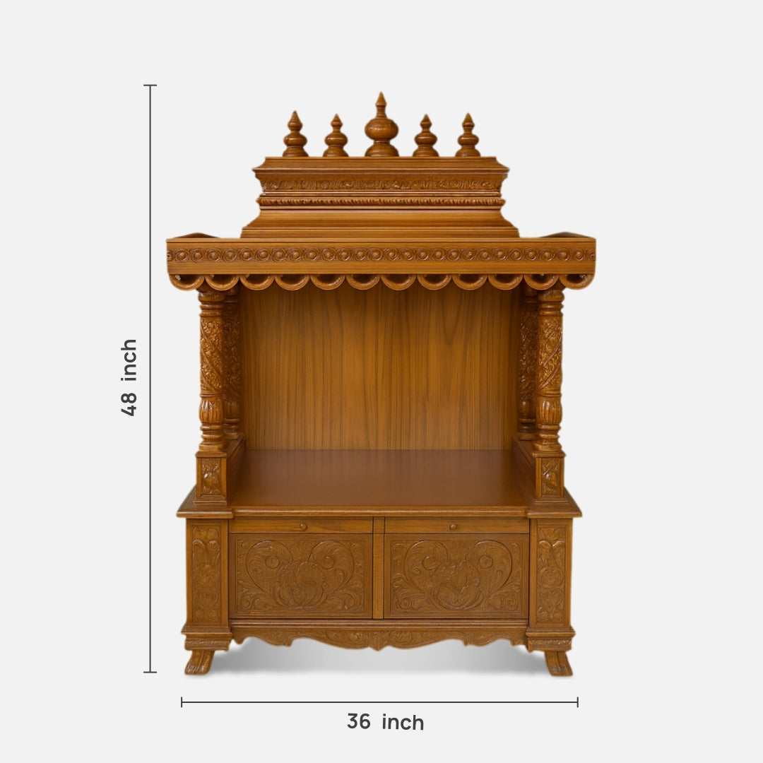 dimensions of Ratnamaya Teak Wood Mandap (Teak)  