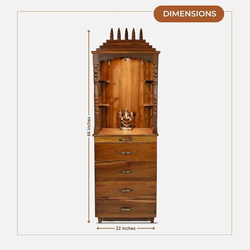 dimensions   of Saanjhita Teak Wood Mandap (Teak) 
