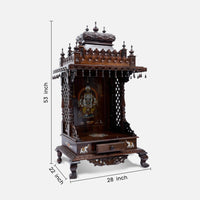 dimensions  of Sannidhi Teak Wood Mandir (Brown) 