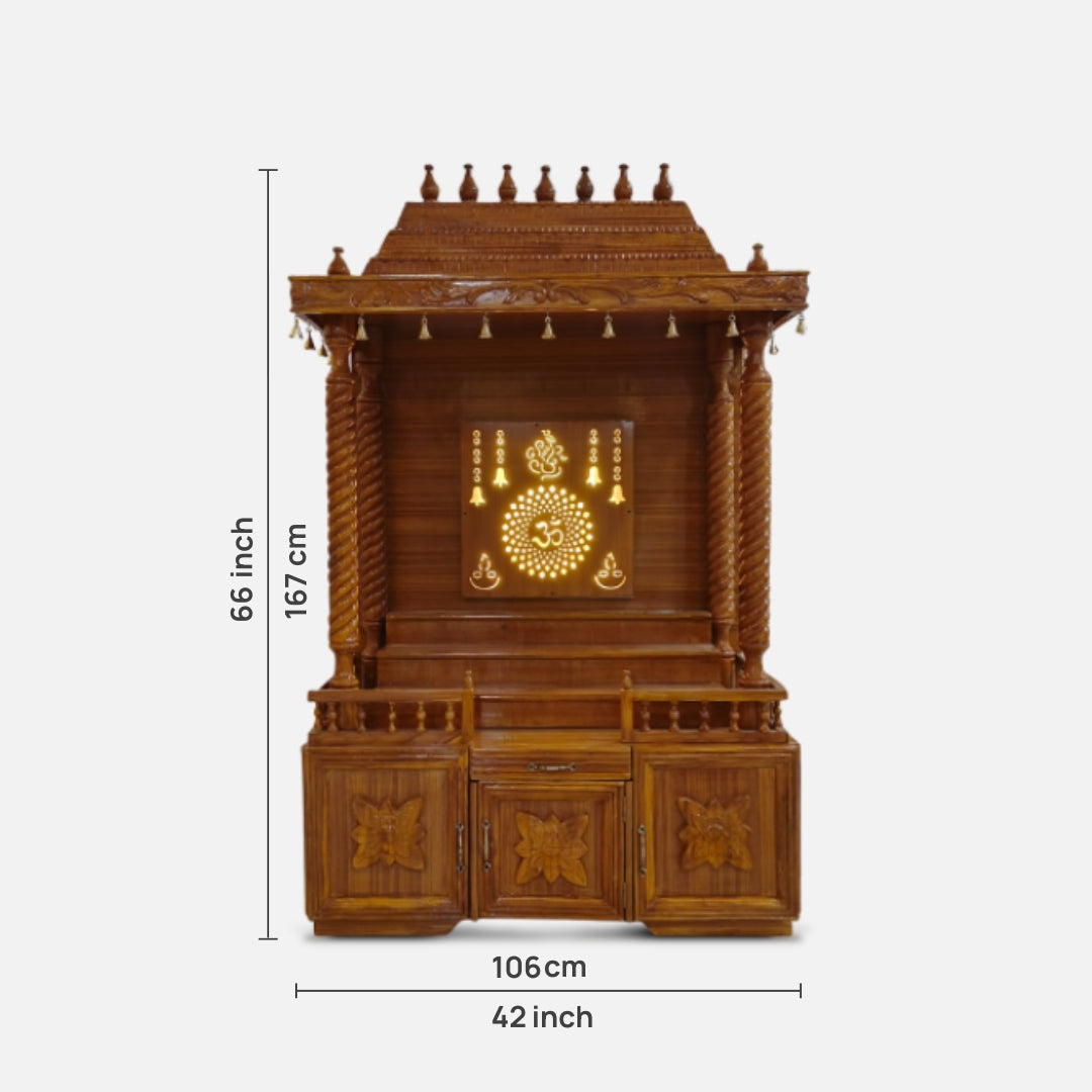 dimensions of Sannidhya Teak Wood Mandap (Teak) 