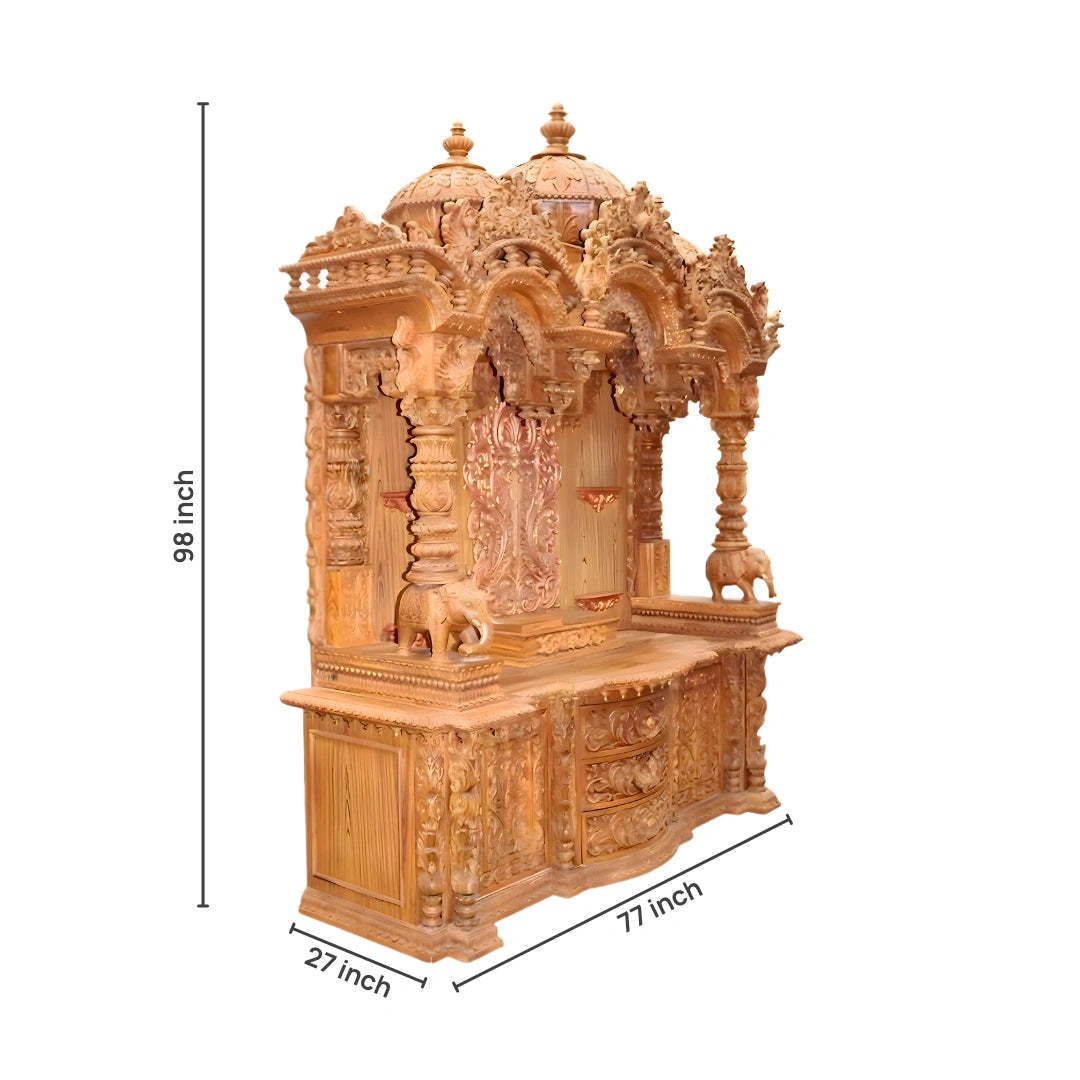 dimensions of Srikalahasti Teak Wood Mandap (Teak) 