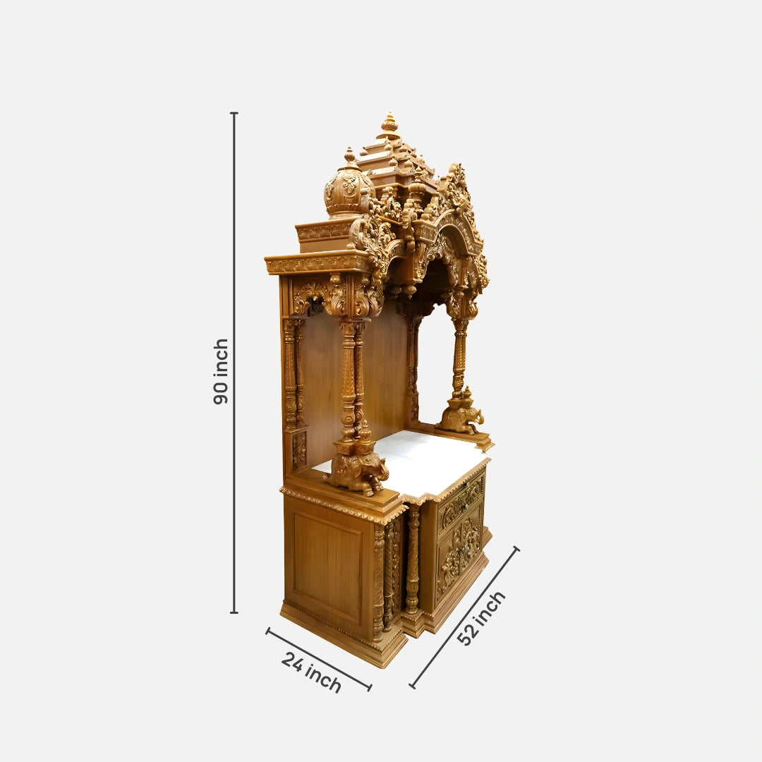 dimensions of Srisaila Teak Wood Mandap (Teak) 