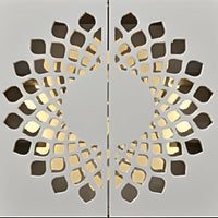 dimensions of Sristhala Teak Wood Mandir (Brown White) zoom view 