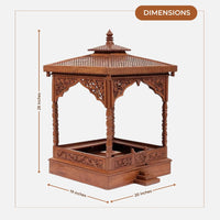 dimensions  of Subhaga Teak Wood Mandir (Teak)  
