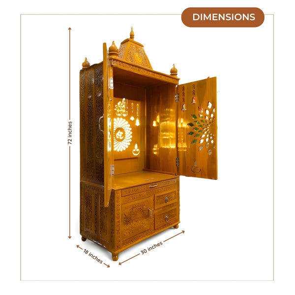 dimensions-of-Ujjvala-Teak-Wood-Mandap-Teak-front-view 