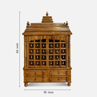 dimensions  of Vibhuti Teak Wood Mandap (Teak) 