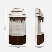 dimensions of Yatharth Teak Wood Mandap (White) 