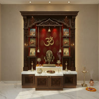 dimensios of Ghantika Teak Wood Mandap (Brown)lifestyle view 